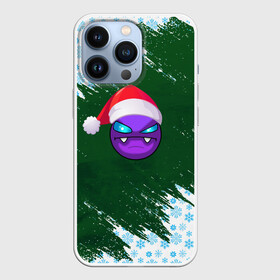Чехол для iPhone 13 Pro с принтом Geometry Dash | New Year в городе Новоалтайск,  |  | 2d | arcade | game | geometry dash | meltdown | new year | robtop | аркада | геометри даш | геометрическая черточка | геометрический тире | новогодняя | новый год | раннер | рождественская | рождество