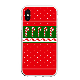 Чехол для iPhone XS Max матовый с принтом ЛЕДЕНЦЫ НОВОГОДНИЕ в городе Новоалтайск, Силикон | Область печати: задняя сторона чехла, без боковых панелей | Тематика изображения на принте: 2020 | 2021 | christmas | merry | леденец | нг | новогодний | новый год | рождество | свитер | узоры