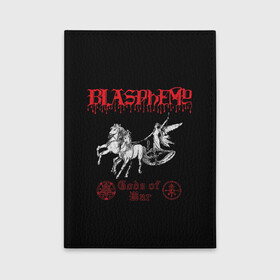 Обложка для автодокументов с принтом Blasphemy - Gods of War в городе Новоалтайск, натуральная кожа |  размер 19,9*13 см; внутри 4 больших “конверта” для документов и один маленький отдел — туда идеально встанут права | Тематика изображения на принте: black metal | blasphemy | death metal | metal | бласфеми | блэк метал | дэт металл | металл | рок