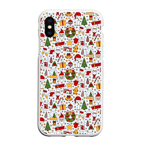 Чехол для iPhone XS Max матовый с принтом New Years Mood в городе Новоалтайск, Силикон | Область печати: задняя сторона чехла, без боковых панелей | background | candles | christmas | cookies | fireplace | gifts | holiday | new year | santa claus | snowman | stars | texture | toys | tree | дед мороз | елка | звезды | игрушки | камин | новый год | печенье | подарки | праздник | рождество | санта клаус 