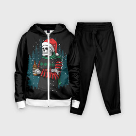 Детский костюм 3D с принтом НОВОГОДНИЙ СКЕЛЕТ в городе Новоалтайск,  |  | 2022 | beer | christmas | cold | klaus | merry | new | santa | snow | winter | year | год | дед | елка | зима | клаус | лес | мороз | новый | рождество | санта | скелет | снег | холод | череп
