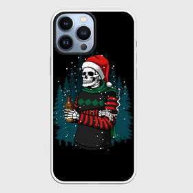 Чехол для iPhone 13 Pro Max с принтом НОВОГОДНИЙ СКЕЛЕТ в городе Новоалтайск,  |  | 2022 | beer | christmas | cold | klaus | merry | new | santa | snow | winter | year | год | дед | елка | зима | клаус | лес | мороз | новый | рождество | санта | скелет | снег | холод | череп
