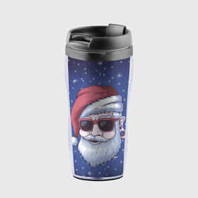 Термокружка-непроливайка с принтом САНТА ХИПСТЕР | SANTA HIPSTER в городе Новоалтайск, внутренняя часть — пищевой пластик, наружная часть — прозрачный пластик, между ними — полиграфическая вставка с рисунком | объем — 350 мл, герметичная крышка | Тематика изображения на принте: 2022 | bad | christmas | cold | dab | dub | hipster | klaus | merry | new | santa | snow | winter | year | год | даб | зима | клаус | мороз | новый | рождество | санта | снег | тигр | тигра | хипстер | холод