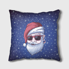 Подушка 3D с принтом САНТА ХИПСТЕР | SANTA HIPSTER в городе Новоалтайск, наволочка – 100% полиэстер, наполнитель – холлофайбер (легкий наполнитель, не вызывает аллергию). | состоит из подушки и наволочки. Наволочка на молнии, легко снимается для стирки | 2022 | bad | christmas | cold | dab | dub | hipster | klaus | merry | new | santa | snow | winter | year | год | даб | зима | клаус | мороз | новый | рождество | санта | снег | тигр | тигра | хипстер | холод