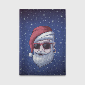 Обложка для автодокументов с принтом САНТА ХИПСТЕР | SANTA HIPSTER в городе Новоалтайск, натуральная кожа |  размер 19,9*13 см; внутри 4 больших “конверта” для документов и один маленький отдел — туда идеально встанут права | 2022 | bad | christmas | cold | dab | dub | hipster | klaus | merry | new | santa | snow | winter | year | год | даб | зима | клаус | мороз | новый | рождество | санта | снег | тигр | тигра | хипстер | холод