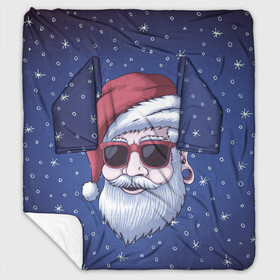 Плед с рукавами с принтом САНТА ХИПСТЕР | SANTA HIPSTER в городе Новоалтайск, 100% полиэстер | Закругленные углы, все края обработаны. Ткань не мнется и не растягивается. Размер 170*145 | 2022 | bad | christmas | cold | dab | dub | hipster | klaus | merry | new | santa | snow | winter | year | год | даб | зима | клаус | мороз | новый | рождество | санта | снег | тигр | тигра | хипстер | холод