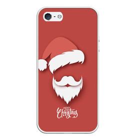 Чехол для iPhone 5/5S матовый с принтом Merry Christmas | Счастливого Рождества в городе Новоалтайск, Силикон | Область печати: задняя сторона чехла, без боковых панелей | 2022 | christmas | cold | klaus | merry | new | santa | winter | year | борода | год | дед | зима | клаус | мороз | новый | рождество | санта | тигра | холод