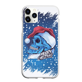 Чехол для iPhone 11 Pro матовый с принтом Merry Christmas | Счастливого Рождества | Skull в городе Новоалтайск, Силикон |  | 2022 | christmas | cold | klaus | merry | new | santa | skull | snow | winter | year | год | дед | зима | клаус | мороз | новый | рождество | санта | скелет | снег | холод | череп