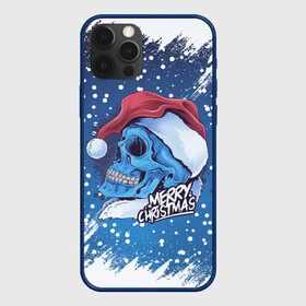 Чехол для iPhone 12 Pro Max с принтом Merry Christmas | Счастливого Рождества | Skull в городе Новоалтайск, Силикон |  | 2022 | christmas | cold | klaus | merry | new | santa | skull | snow | winter | year | год | дед | зима | клаус | мороз | новый | рождество | санта | скелет | снег | холод | череп