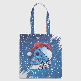 Шоппер 3D с принтом Merry Christmas | Счастливого Рождества | Skull в городе Новоалтайск, 100% полиэстер | Плотность: 200 г/м2; Размер: 34×35 см; Высота лямок: 30 см | 2022 | christmas | cold | klaus | merry | new | santa | skull | snow | winter | year | год | дед | зима | клаус | мороз | новый | рождество | санта | скелет | снег | холод | череп