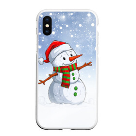 Чехол для iPhone XS Max матовый с принтом Веселый Снеговик   Happy Snowman в городе Новоалтайск, Силикон | Область печати: задняя сторона чехла, без боковых панелей | Тематика изображения на принте: christmas | santa | snowman | дед мороз | елка | зима | новый год | рождество | санта | снег | снеговик | снегурочка | снежинка