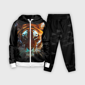 Детский костюм 3D с принтом Тигр стиль Low poly в городе Новоалтайск,  |  | low poly | tiger | восточный тигр | год тигра | кошка | лоу поли | тигр | тигренок