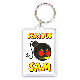 Брелок прямоугольный 35*50 с принтом Serious Sam Bomb Logo в городе Новоалтайск,  |  | bomb | serious sam | бомба | динамит | крутой сэм | сем | сериос сем | сериос сэм | сириус сэм | сэм