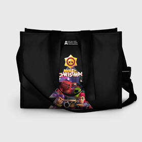 Сумка-шоппер 3D с принтом Елка Brawl Stars в городе Новоалтайск, 100% полиэстер | застегивается на металлическую кнопку; внутренний карман застегивается на молнию. Стенки укреплены специальным мягким материалом, чтобы защитить содержимое от несильных ударов
 | елка | звезда | игра | надпись | персонажи