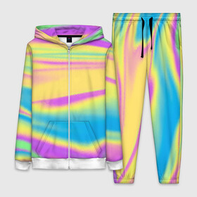 Женский костюм 3D с принтом Holographic Neon Waves в городе Новоалтайск,  |  | abstract | gradient | holographic | neon | neon stripes | rainbow | stripes | vaporwave | wave | абстрактный узор | абстракция | волны | голографические | градиент | краски | красочный | линии | неоновые полосы | полосы | радужный