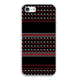 Чехол для iPhone 5/5S матовый с принтом НОВОГОДНИЙ ПАТТЕРН | SWEATER в городе Новоалтайск, Силикон | Область печати: задняя сторона чехла, без боковых панелей | 2020 | 2021 | 2022 | christmas | meow | meowy christmas | merry | леденец | нг | новогодний | новый год | рождество | свитер | узоры