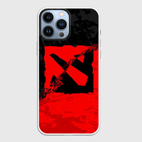 Чехол для iPhone 13 Pro Max с принтом DOTA 2 RED BLACK LOGO, БРЫЗГИ КРАСОК в городе Новоалтайск,  |  | bristleback | dota | dota 2 | dota2 | heroes | invoker | lina | og team | pudge | shadow | team liquid | team spirit | the international | windranger | бристелбек | бристл | брызги красок | дота | дота 2 | дота2 | краски | пудж | тень | урса