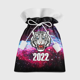 Подарочный 3D мешок с принтом ЧЁРНЫЙ ТИГР НОВЫЙ ГОД 2022   GRAY TIGER NEW YEAR в городе Новоалтайск, 100% полиэстер | Размер: 29*39 см | Тематика изображения на принте: 2022 | beast | merry christmas | new year | red bow | santa hat | snow | tiger | winter | winter is coming | year of the tiger | год тигра | дед мороз | животные | звери | зверь | зима | зима 2022 | зима близко | новог | новогодни