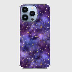 Чехол для iPhone 13 Pro с принтом Акварельная ночь в городе Новоалтайск,  |  | Тематика изображения на принте: абстракция | акварель | астрология | астрономия | галактика | звездная ночь | звездный | звезды | зодиак | зодиакальные созвездия | космический | космос | ночное небо | созвездие