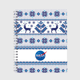 Тетрадь с принтом NASA NEW YEAR | 2022 в городе Новоалтайск, 100% бумага | 48 листов, плотность листов — 60 г/м2, плотность картонной обложки — 250 г/м2. Листы скреплены сбоку удобной пружинной спиралью. Уголки страниц и обложки скругленные. Цвет линий — светло-серый
 | 2022 | christmas | galaxy | nasa | new year | space | space company | star | астрономия | галактика | звезды | космическая компания | космос | наса | наступающий год | новогодний | новый год | рождественский | рождество