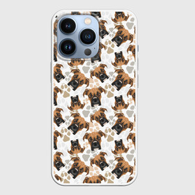 Чехол для iPhone 13 Pro с принтом Немецкий Бульдог (Боксёр) в городе Новоалтайск,  |  | Тематика изображения на принте: animal | boxer | bulldog | dog | fighting dog | pit bull | бойцовская собака | боксёр | бульдог | год собаки | друг человека | животное | кинолог | немецкий боксёр | пёс | питбуль | порода собак | собака боксёр | собаковод