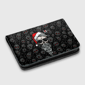 Картхолдер с принтом с принтом Santa from Hell в городе Новоалтайск, натуральная матовая кожа | размер 7,3 х 10 см; кардхолдер имеет 4 кармана для карт; | beard | christmas | hipster | new year | red cap | red eyes | santa claus | santa from hell | skulls | борода | дед мороз | красные глаза | красный колпак | новый год | рождество | санта из ада | санта клаус | хипстер | черепа