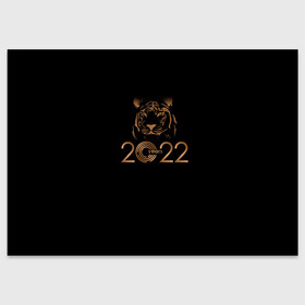 Поздравительная открытка с принтом 2022 Tiger Bronze Theme в городе Новоалтайск, 100% бумага | плотность бумаги 280 г/м2, матовая, на обратной стороне линовка и место для марки
 | 2022 | год тигра | нг | новый год | подарки на новый год | праздник | рождество | тигр