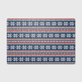 Головоломка Пазл магнитный 126 элементов с принтом Knitted Christmas Pattern в городе Новоалтайск, полимерный материал с магнитным слоем | 126 деталей, размер изделия —  180*270 мм | Тематика изображения на принте: christmas | holiday | knitted pattern | new year | pattern | snowflakes | texture | вязаный узор | новый год | праздник | рождество | снежинки | текстура | узор