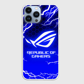 Чехол для iPhone 13 Pro Max с принтом REPUBLIC OF GAMERS   ASUS ROG   LIGHTNING   МОЛНИИ в городе Новоалтайск,  |  | asus | game | gamer | gaming | ligtning | republic of gamers | rog | strix | zephyrus | асус | игры | молнии | рог | стрикс