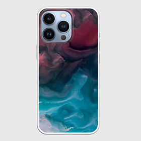 Чехол для iPhone 13 Pro с принтом Туманная вода в городе Новоалтайск,  |  | вода | водоем | живопись | синий | узор