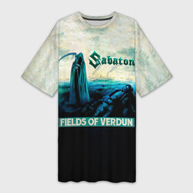 Платье-футболка 3D с принтом Fields of Verdun  Sabaton в городе Новоалтайск,  |  | band | battles | bismarck | joachim broden | knightly armor | latin boot | panzerkampf | pr | rock | sabaton | war | атака мертвецов | бисмарк | войны | йоаким броден | латный ботинок | метал | ночные ведьмы | пауэр | рок группа | рыцарские дос