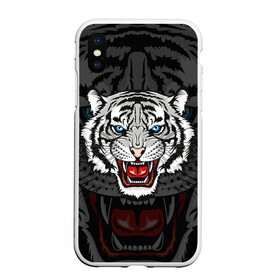 Чехол для iPhone XS Max матовый с принтом ЧЁРНЫЙ ТИГР | BLACK TIGER УЗОР в городе Новоалтайск, Силикон | Область печати: задняя сторона чехла, без боковых панелей | Тематика изображения на принте: 2022 | beast | merry christmas | new year | red bow | santa hat | snow | tiger | winter | winter is coming | year of the tiger | год тигра | дед мороз | животные | звери | зверь | зима | зима 2022 | зима близко | новог | новогодни