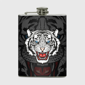 Фляга с принтом ЧЁРНЫЙ ТИГР | BLACK TIGER УЗОР в городе Новоалтайск, металлический корпус | емкость 0,22 л, размер 125 х 94 мм. Виниловая наклейка запечатывается полностью | 2022 | beast | merry christmas | new year | red bow | santa hat | snow | tiger | winter | winter is coming | year of the tiger | год тигра | дед мороз | животные | звери | зверь | зима | зима 2022 | зима близко | новог | новогодни