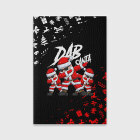 Обложка для паспорта матовая кожа с принтом DAB SANTA   ДАБ САНТА КЛАУС 2022 в городе Новоалтайск, натуральная матовая кожа | размер 19,3 х 13,7 см; прозрачные пластиковые крепления | Тематика изображения на принте: 2022 | beast | merry christmas | new year | red bow | santa hat | snow | tiger | winter | winter is coming | year of the tiger | год тигра | дед мороз | животные | звери | зверь | зима | зима 2022 | зима близко | новог | новогодни