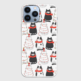 Чехол для iPhone 13 Pro Max с принтом НОВОГОДНИЕ КОТИКИ 2022 в городе Новоалтайск,  |  | 2022 | beast | merry christmas | new year | red bow | santa hat | snow | tiger | winter | winter is coming | year of the tiger | год тигра | дед мороз | животные | звери | зверь | зима | зима 2022 | зима близко | новог | новогодни