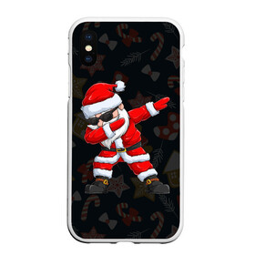 Чехол для iPhone XS Max матовый с принтом ДАБ САНТА КЛАУС НОВЫЙ ГОД 2022 в городе Новоалтайск, Силикон | Область печати: задняя сторона чехла, без боковых панелей | Тематика изображения на принте: 2022 | beast | merry christmas | new year | red bow | santa hat | snow | tiger | winter | winter is coming | year of the tiger | год тигра | дед мороз | животные | звери | зверь | зима | зима 2022 | зима близко | новог | новогодни