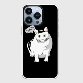 Чехол для iPhone 13 Pro с принтом КОТ БЕНДЕР (МЕМ) в городе Новоалтайск,  |  | Тематика изображения на принте: bender | cat | meme | memes | meow | бендер | кот | кошка | мем | мемы | мяй | толстый