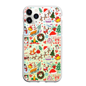 Чехол для iPhone 11 Pro матовый с принтом Самый новогодний принт в городе Новоалтайск, Силикон |  | Тематика изображения на принте: 2022 | веселенький | градиент | дед мороз | декабрь | для семьи | зима | новогодний принт | новый год | подарок | праздники | рождество | санки | снежинка | узор | универсальный | шаблон | январь