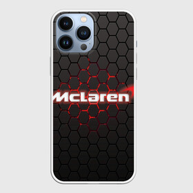 Чехол для iPhone 13 Pro Max с принтом McLaren carbon theme в городе Новоалтайск,  |  | f1 | formula 1 | mclaren | авто | гонки | макларен | формула 1