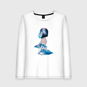 Женский лонгслив хлопок с принтом Nebula girl в городе Новоалтайск, 100% хлопок |  | anime | clouds | girl | nebula | space | аниме | астрология | девушка | космос | облака