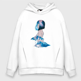 Мужское худи Oversize хлопок с принтом Nebula girl в городе Новоалтайск, френч-терри — 70% хлопок, 30% полиэстер. Мягкий теплый начес внутри —100% хлопок | боковые карманы, эластичные манжеты и нижняя кромка, капюшон на магнитной кнопке | anime | clouds | girl | nebula | space | аниме | астрология | девушка | космос | облака