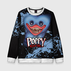 Детский свитшот 3D с принтом POPPY PLAYTIME ИГРА ПОПИ ПЛЕЙ ТАЙМ в городе Новоалтайск, 100% полиэстер | свободная посадка, прямой крой, мягкая тканевая резинка на рукавах и понизу свитшота | Тематика изображения на принте: poppy playtime | игра | монстр | плэйтайм | попи плей тайм | попи плэй тайм | попиплейтам | попиплэйтайм | поппи плейтайм | поппиплэйтайм | хагги вагги | хаги ваги | хоррор