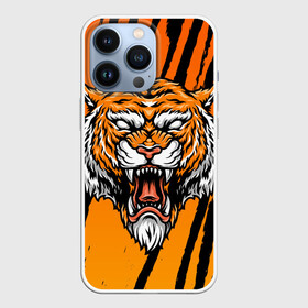 Чехол для iPhone 13 Pro с принтом Разгневанный тигр (голова) в городе Новоалтайск,  |  | tiger | восточный тигр | год тигра | голова тигра | кошка | тигр | тигренок | хищник