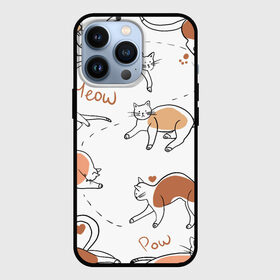 Чехол для iPhone 13 Pro с принтом Рисунки кошек в городе Новоалтайск,  |  | Тематика изображения на принте: животные | коты | кошки | милые котики | милые коты | рисунки котов | рисунки кошек