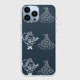 Чехол для iPhone 13 Pro Max Санта у елочки: в городе Новоалтайск, | | дед мороз | елка | зима | новый год | санта клаус