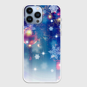 Чехол для iPhone 13 Pro Max Игрушки на Елке: в городе Новоалтайск, | | happy new year | зеленая елка | новогодний свет | новый год 2022 | снежинки