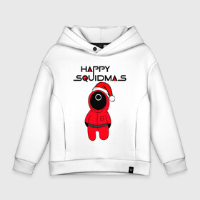 Детское худи Oversize хлопок с принтом HAPPY SQUIDMAS в городе Новоалтайск, френч-терри — 70% хлопок, 30% полиэстер. Мягкий теплый начес внутри —100% хлопок | боковые карманы, эластичные манжеты и нижняя кромка, капюшон на магнитной кнопке | 2022 | happy squidmas | new year | new year squid game | squid game | squid games | игра в кальмара | игра кальмара | мемы игра в кал | новогодний игра в кальмара | новый год | новый год 2022 | охранник игра в кальмара