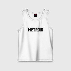 Детская майка хлопок с принтом Metroid Dread | Black Logo в городе Новоалтайск,  |  | game | logo | mercurysteam | metroid dread | metroid fusion | игра | компьютерная игра | лого | логотип | мэторойдо дореддо | эмблема