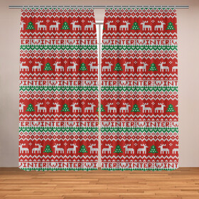 Фотошторы с принтом Deer Christmas Pattern в городе Новоалтайск, Блэкаут (светозащита 90%) / Габардин (светозащита 40% | 2 полотна шириной по 145 см; Высота 200-300 см; Крепление: шторная лента (на крючки); | background | christmas | christmas pattern | deer | herringbone | holiday | knitted pattern | new year | pattern | texture | tree | вязаный узор | елка | елочка | новогодний узор | новый год | олени | паттерн | праздник | рождество | текстура | узор | фон