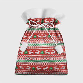 Подарочный 3D мешок с принтом Deer Christmas Pattern в городе Новоалтайск, 100% полиэстер | Размер: 29*39 см | background | christmas | christmas pattern | deer | herringbone | holiday | knitted pattern | new year | pattern | texture | tree | вязаный узор | елка | елочка | новогодний узор | новый год | олени | паттерн | праздник | рождество | текстура | узор | фон